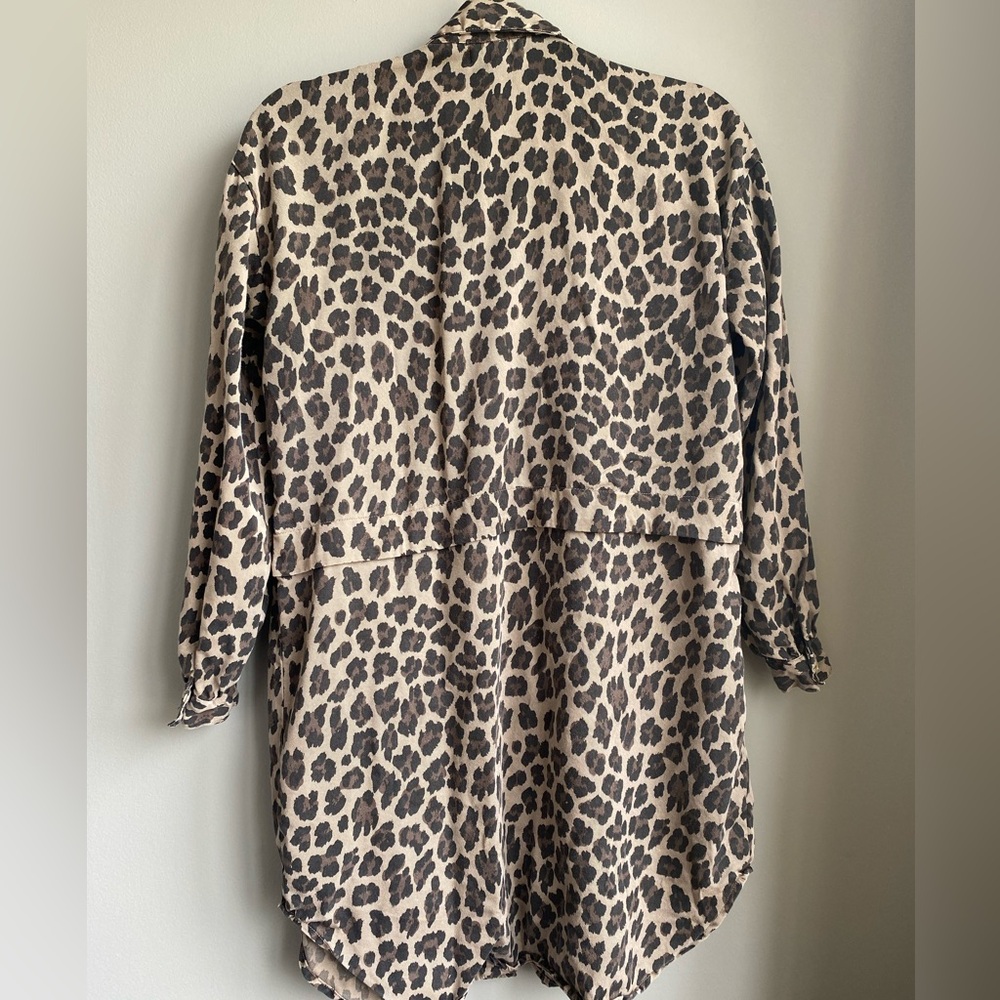 Leopard Print Button Down Tunic - Picture 3 of 12